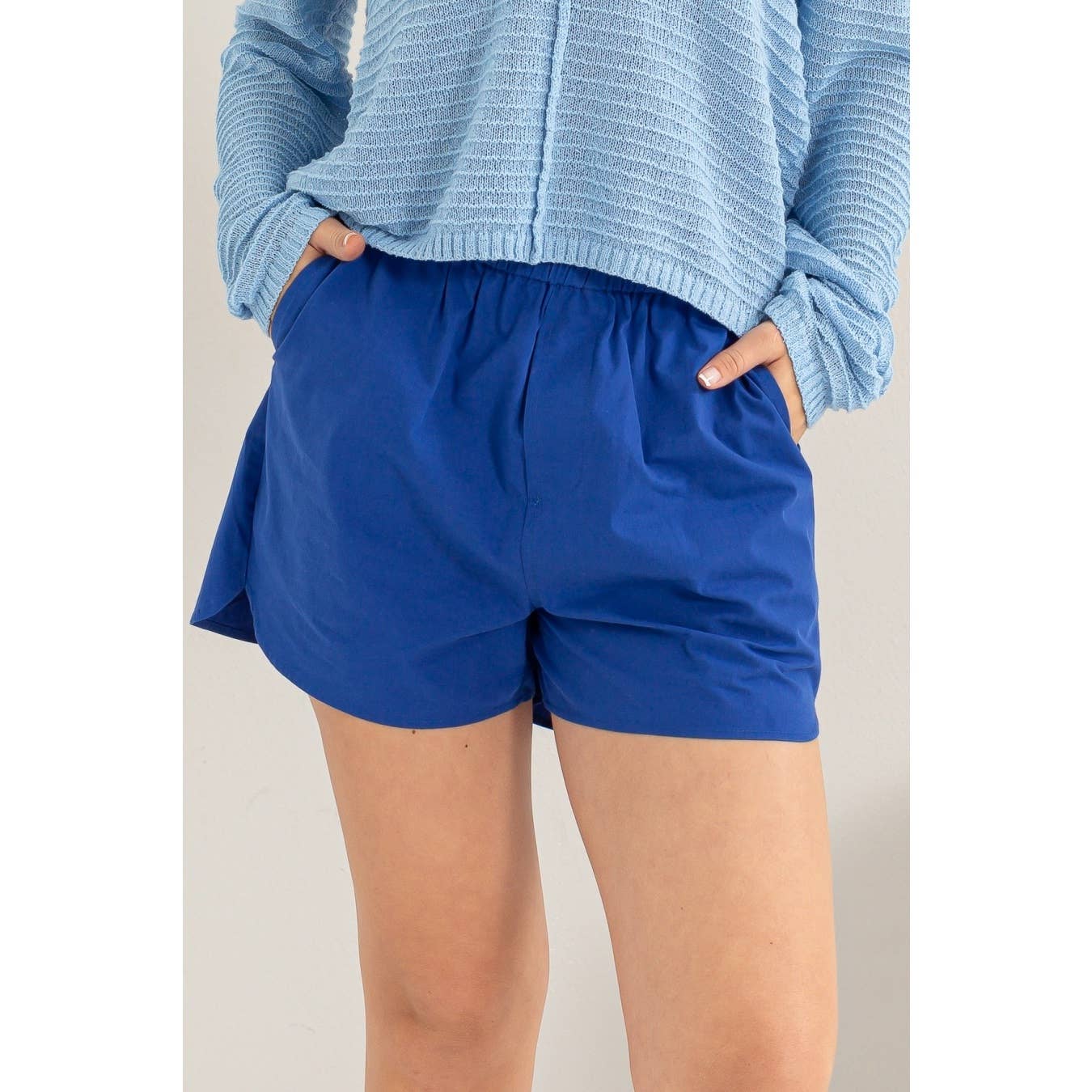 POPLIN HIGH WAIST SHORTS