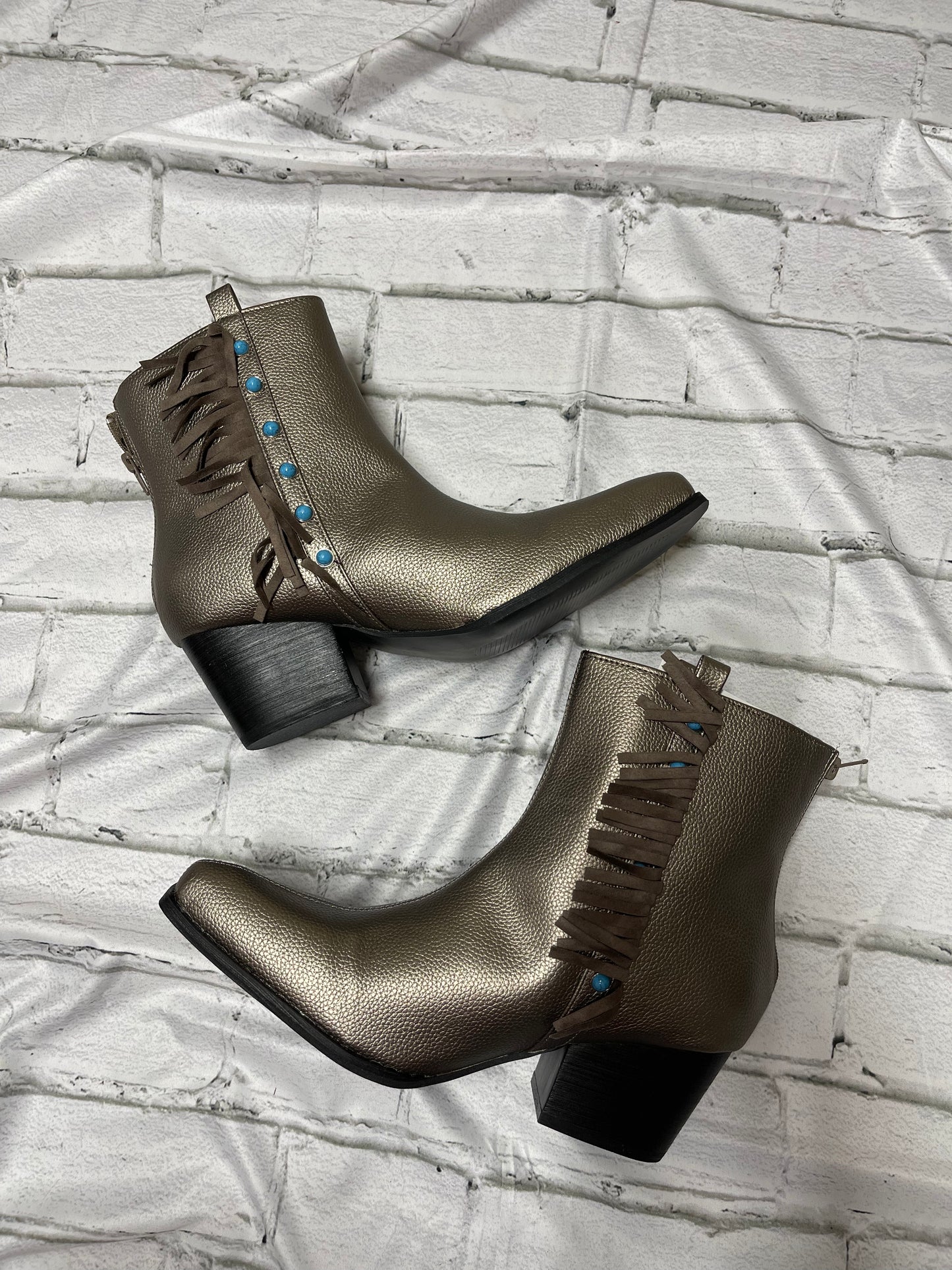 Boujee Babe Silver Booties